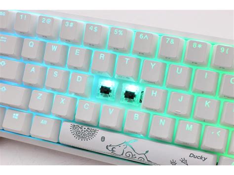 Ducky One Mini Pure White Rgb Led Double Shot Pbt Gaming Mechanical Keyboard Cherry Mx