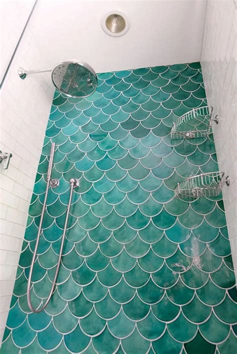 23 Graphic Bathroom Tiles The Beautiful Mermaid Bathroom Decor