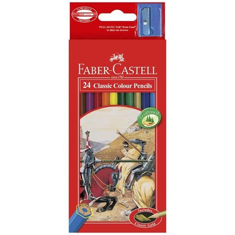 Faber Castell Classic Coloured Pencils 24 Pack Colored Pencils