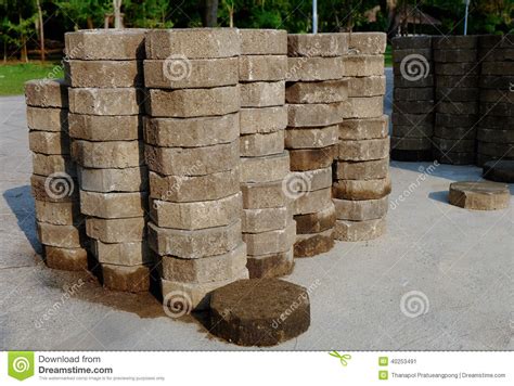 A Stack Of Concrete Blocks Stock Image Image Of Industry 40253491