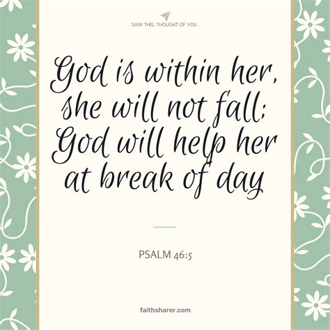 Psalm 465 God Is Within Her She Will Not Fall God Will Help Her At