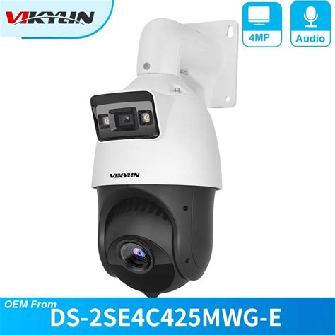 vikylin ptz security camera 4mp ds 2se4c425mwg e tandemvu outdoor colorful ir speed dome dual
