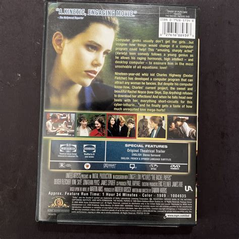 The Rachel Papers Ione Skye James Spader Dvd Movie Usa Used Disc Tested