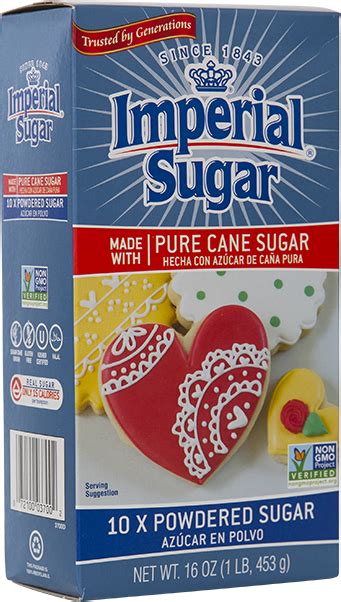 1 Lb Confectioners Powdered Sugar Box Imperial Sugar