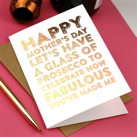 We used a simple happy mother's day saying in our card for grandma, but you could also use you always have. Happy Mother's Day Let's Celebrate Foiled Card By Do You ...