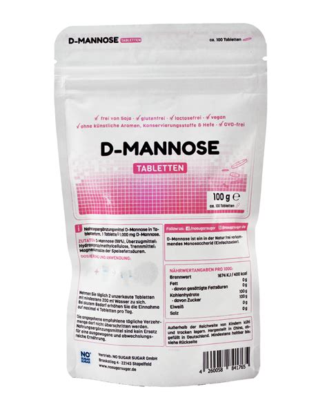 Interaktion Botschaft Merchandising D Mannose Tabletten Bewundernswert