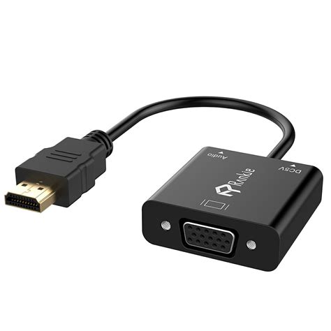 Hdmi To Vga 1080p With Audio Port Rankie Gold Plated Active Hdmi Hdtv