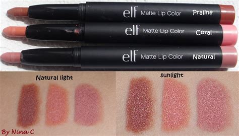 The pigment rich color glides on effortlessly and easily to provide long lasting matte color. *Nina's Bargain Beauty*: e.l.f Matte Lip Color review