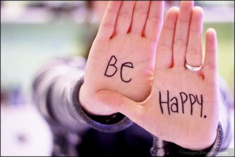 Quote Be Happy Girl Hand Cute