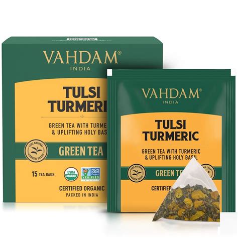 tulsi turmeric green tea vahdam teas 15 units delivery cornershop by uber canada