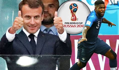 World Cup 2018 Emmanuel Macron Cheers On France During Semi Final