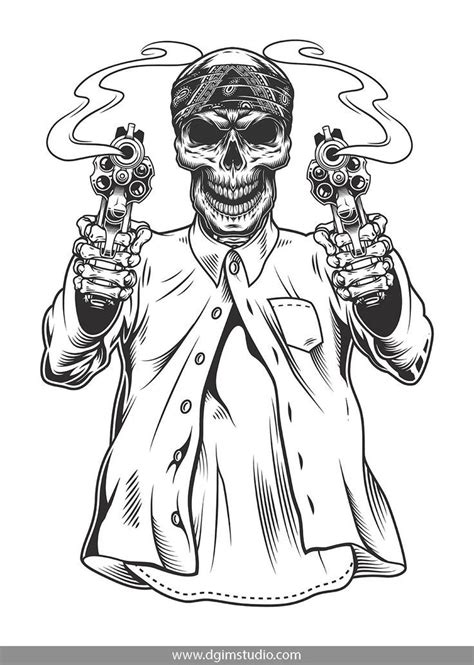 Thug Drawings Sketch Coloring Page