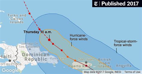 Maps Hurricane Marias Path Across Puerto Rico The New York Times