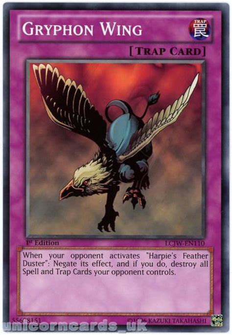 Lcjw En110 Gryphon Wing 1st Edition Mint Yugioh Card Unicorn Cards