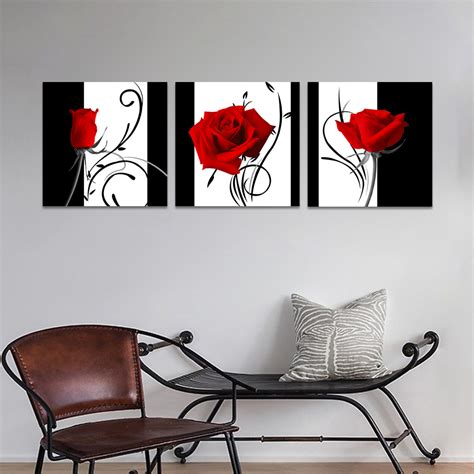 Trendbook work with inquisitive, recognised brands to predict the future of life at home. Canvas Print Black and White Red Rose Art Abstract Wall ...
