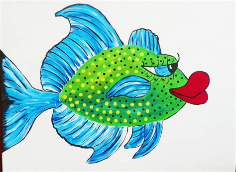 Whimsical Fish Paintings