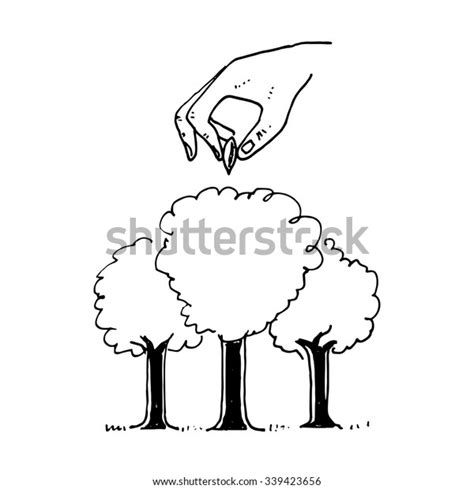 Tree Planting Vector Illustration Isolated On Stock Vector Royalty