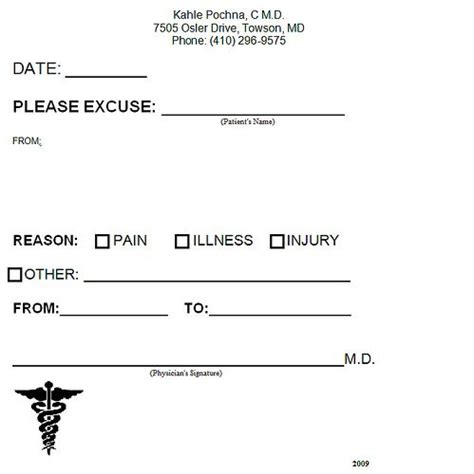 Doctors Note For Work Absence Free Download Printable Templates Lab