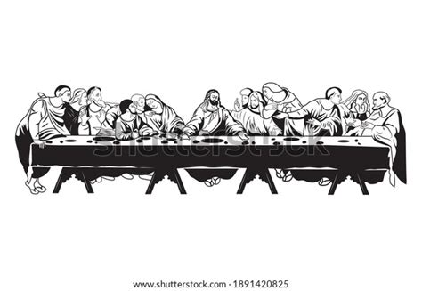 Illustration Last Supper Jesus Last Meal 库存矢量图（免版税）1891420825