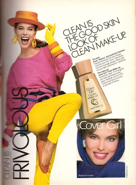 1987 Renee Simonsen Cover Girl Model Print Advertisement Ad Vintage Vtg