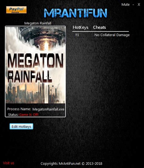 Megaton Rainfall Pc Oyunu Hasarsızlık Trainer Hilesi