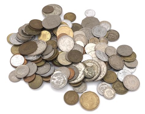 Bid Now Bulk Lot Of Foreign Coins W Silver Invalid Date Mst