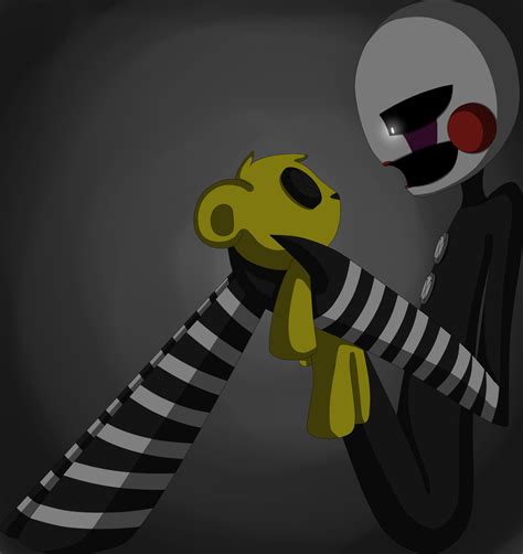 The Puppet And Golden Freddy On