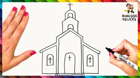 Cómo Dibujar Una Iglesia Paso A Paso ⛪ Dibujo De Iglesia Youtube