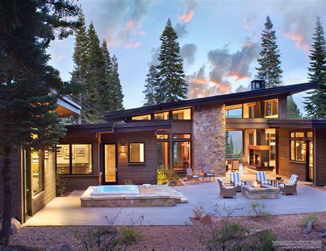 Mountain Home Exterior Modern Style House Plans House Architecture Design