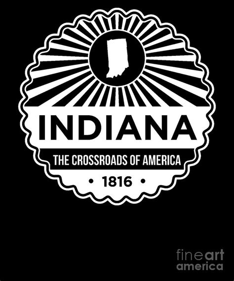 Indiana State Motto Graphic The Crossroads Of America Digital Art By