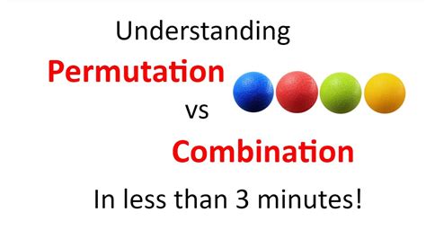 Understanding Permutation Vs Combination Youtube