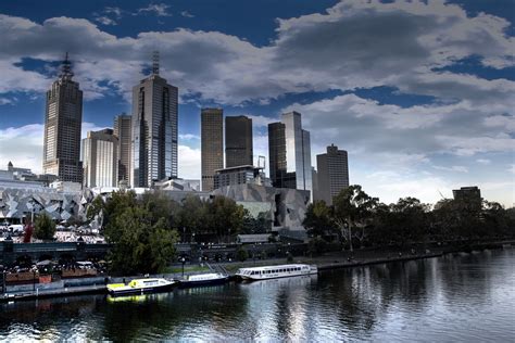 Melbourne Skyline Hdr Melbourne Skyline And Yarra River Flickr