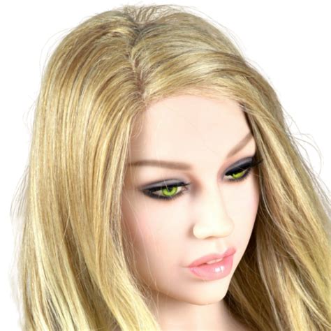 H079 Petite Blonde Sex Doll Head With Soft Curls Linkdolls