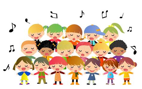 Children Choir Singing Stock Vector Illustration Of Contest 45032008