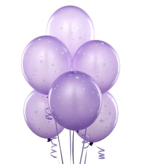 Lavender With Stars Matte Balloons Purple Balloons Transparent