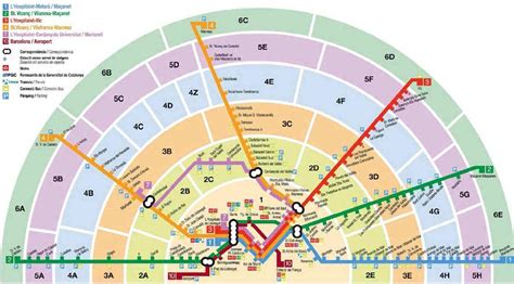Ferroviaria Di Barcellona Zone Di Mappa Cartina Di Barcellona Treno