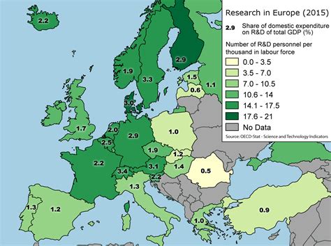 Number Of People Working In Research And Development Across Europe Oc