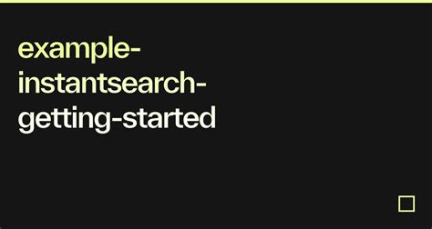 Example Instantsearch Getting Started Codesandbox