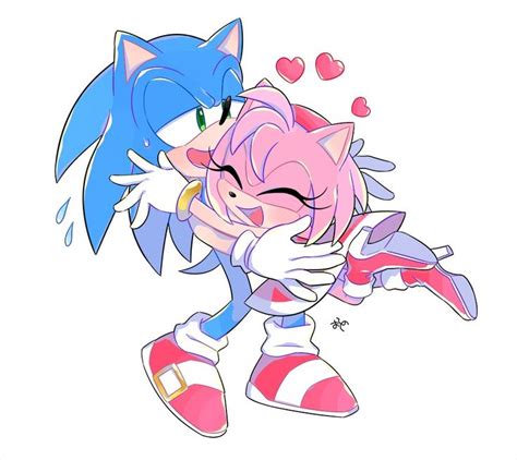 Pin By Angie On Amy Rose♥ Sonic Sonic And Amy Amy The Hedgehog