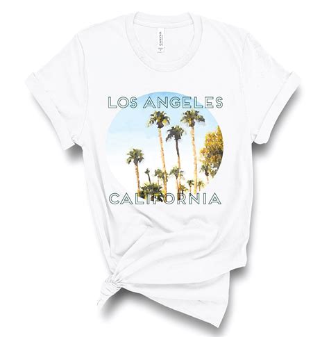 Los Angeles Shirt Los Angeles Tshirt La Shirt Palm Trees Etsy