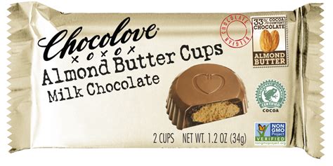 Almond Butter Cups Milk Chocolate 2 Cup Packs Chocolove Premium Chocolate