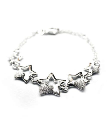 925 Sterling Silver Toned Lovely Stars Bracelet Penelope Jewelers 11