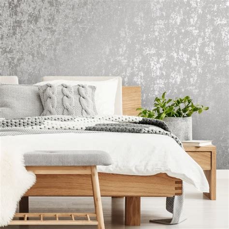 Milan Metallic Wallpaper Grey Silver Grey Wallpaper Living Room