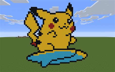 The term pixel art was first published in 1982, although the concept had existed for at least 10 years before hand. Surfing Pikachu Pixel Art, creation #11736