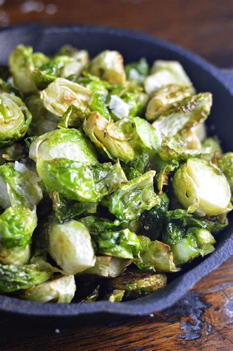 Coated in a quick sauce made with soy sauce, honey, and chili paste. Crispy Brussels Sprouts with Maldon Sea Salt | Virtually ...
