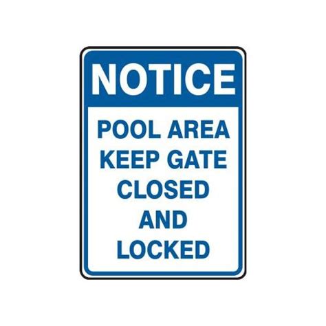Order Madm700vs10 By Accuform Notice Safety Sign Pool