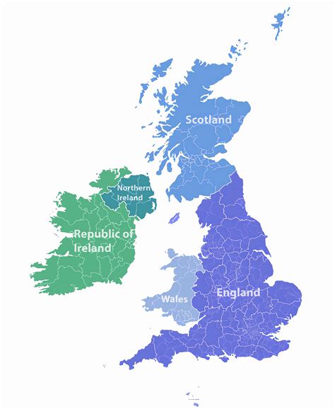 Map Of England And Ireland And Scotland And Wales United States Map