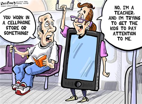 Editorial Cartoon Cell Phone