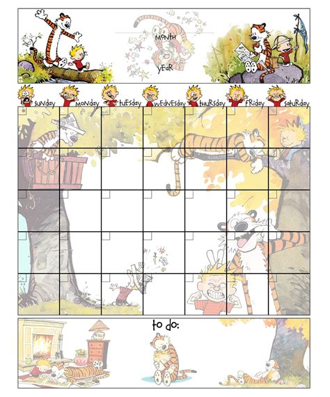 Calvin And Hobbes Dry Erase Calendarplanner Etsy
