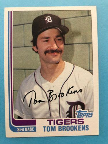 Topps Baseball Card Tom Brookens Detroit Tigers Ebay